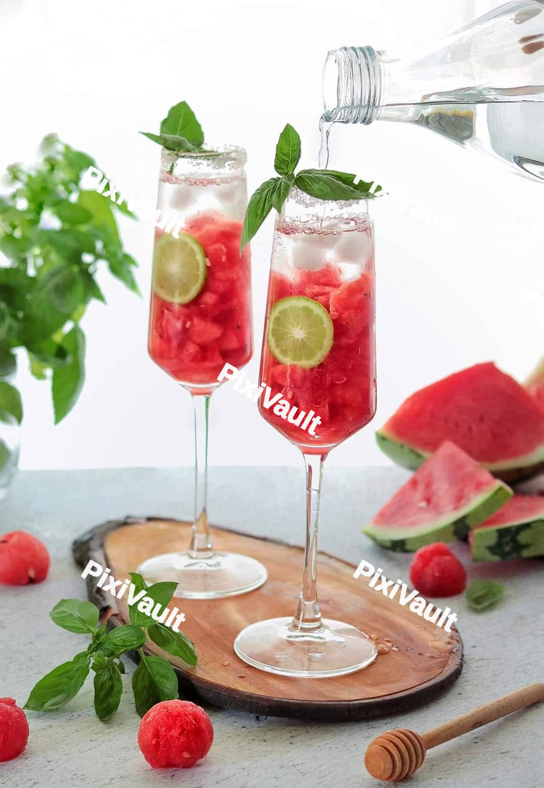 Glasses with watermelon